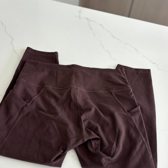 Lululemon Wunder Train High-Rise Crop with Pockets 23", Color Espresso, Size 12 - Picture 6 of 8